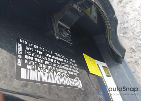 2018 Porsche Macan Sport Edition from USA, damaged, VIN WP1AA2A50JLB04252